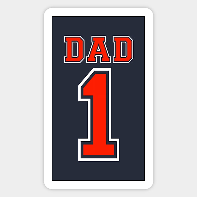 Number 1 Dad Sticker by Rebus28